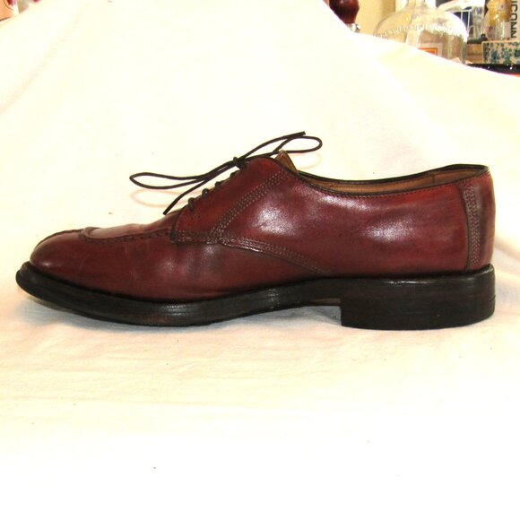 Allen Edmonds Cognac Brown Dellwood Oxfords Size 8.5 D Split-Toe Good Cond main image 5